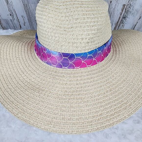 O'rageous Mermaid Floppy Sunhat Natural Size OS - Picture 4 of 10